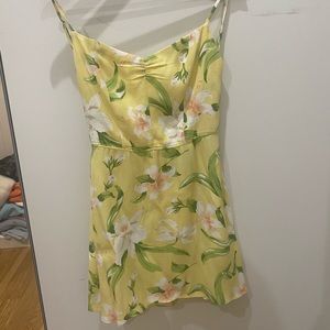 Reformation yellow floral sun dress